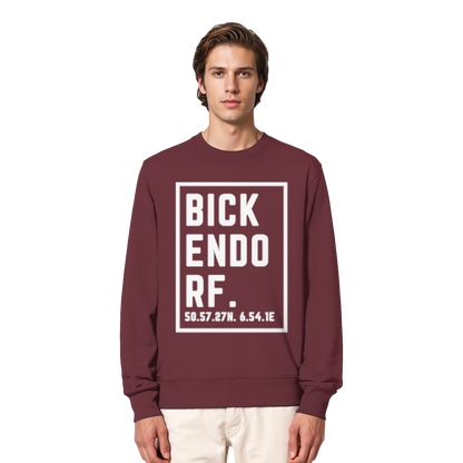 Bickendorf Koordinaten (großer Druck auf der Brust) - Organic Lightweight Sweatshirt