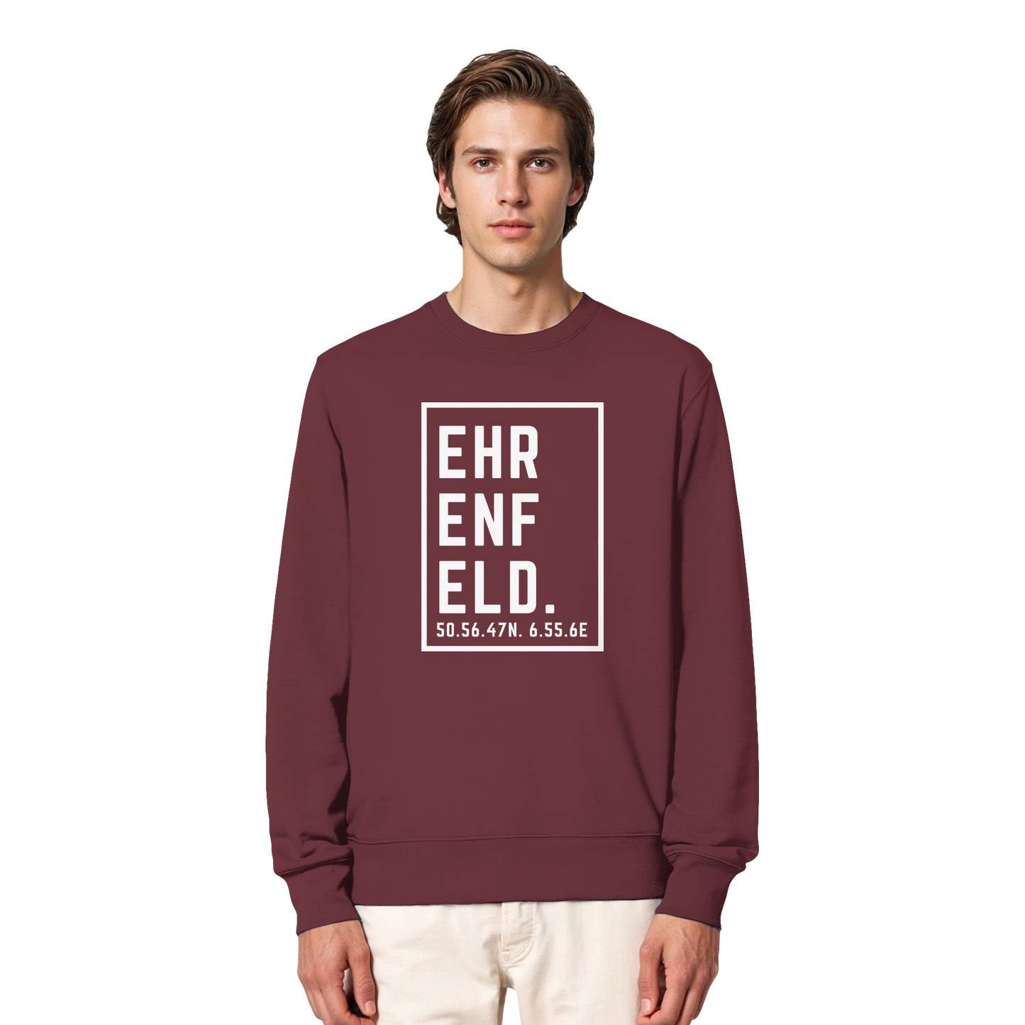 Ehrenfeld Koordinaten (großer Druck auf der Brust) - Organic Lightweight Sweatshirt