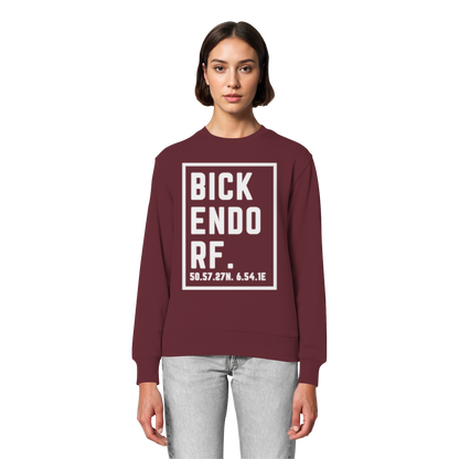 Bickendorf Koordinaten (großer Druck auf der Brust) - Organic Lightweight Sweatshirt
