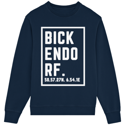 Bickendorf Koordinaten (großer Druck auf der Brust) - Organic Lightweight Sweatshirt