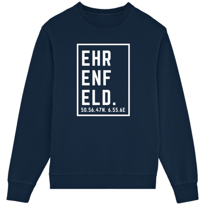 Ehrenfeld Koordinaten (großer Druck auf der Brust) - Organic Lightweight Sweatshirt