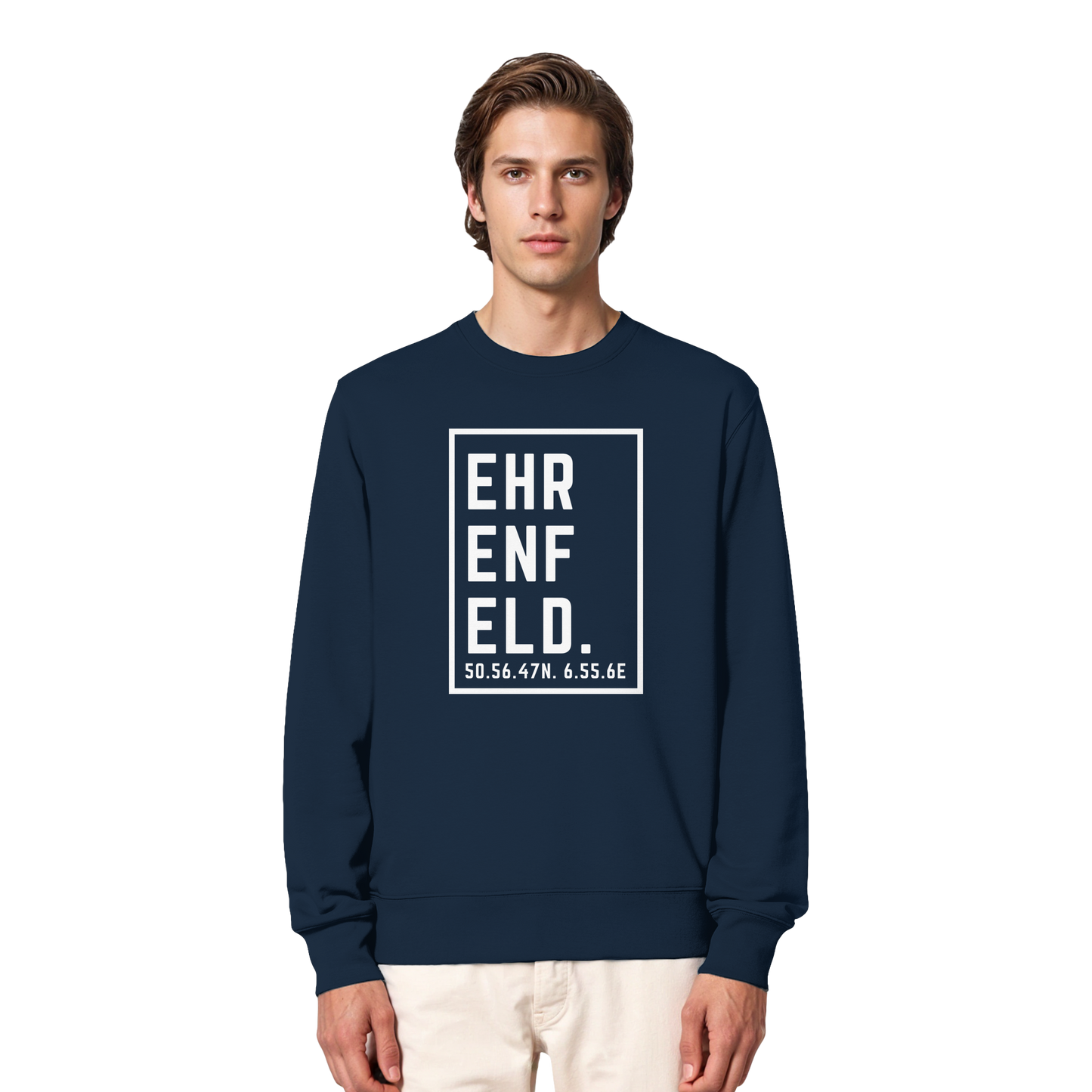 Ehrenfeld Koordinaten (großer Druck auf der Brust) - Organic Lightweight Sweatshirt