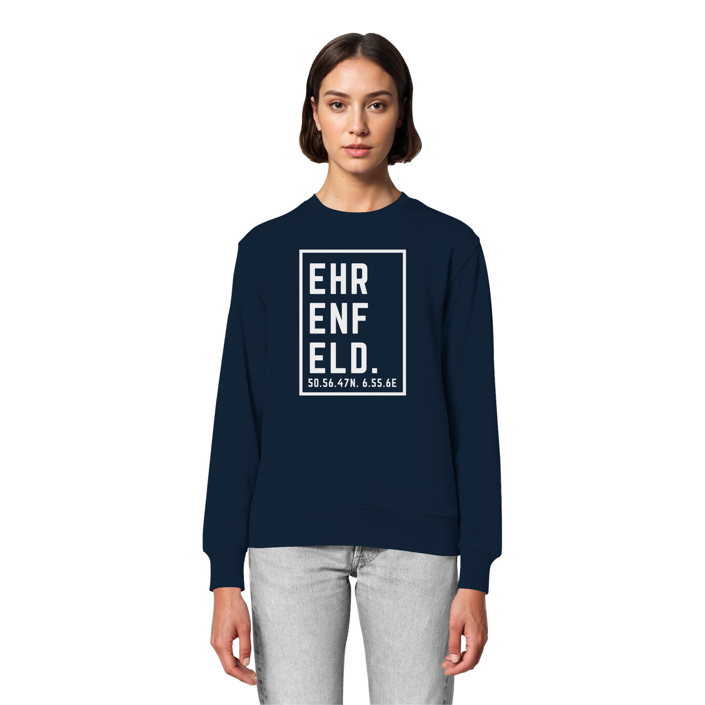 Ehrenfeld Koordinaten (großer Druck auf der Brust) - Organic Lightweight Sweatshirt