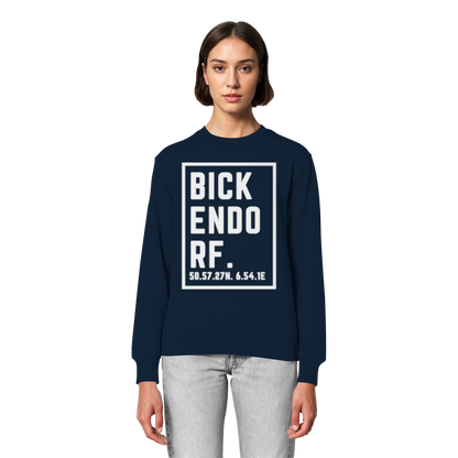 Bickendorf Koordinaten (großer Druck auf der Brust) - Organic Lightweight Sweatshirt