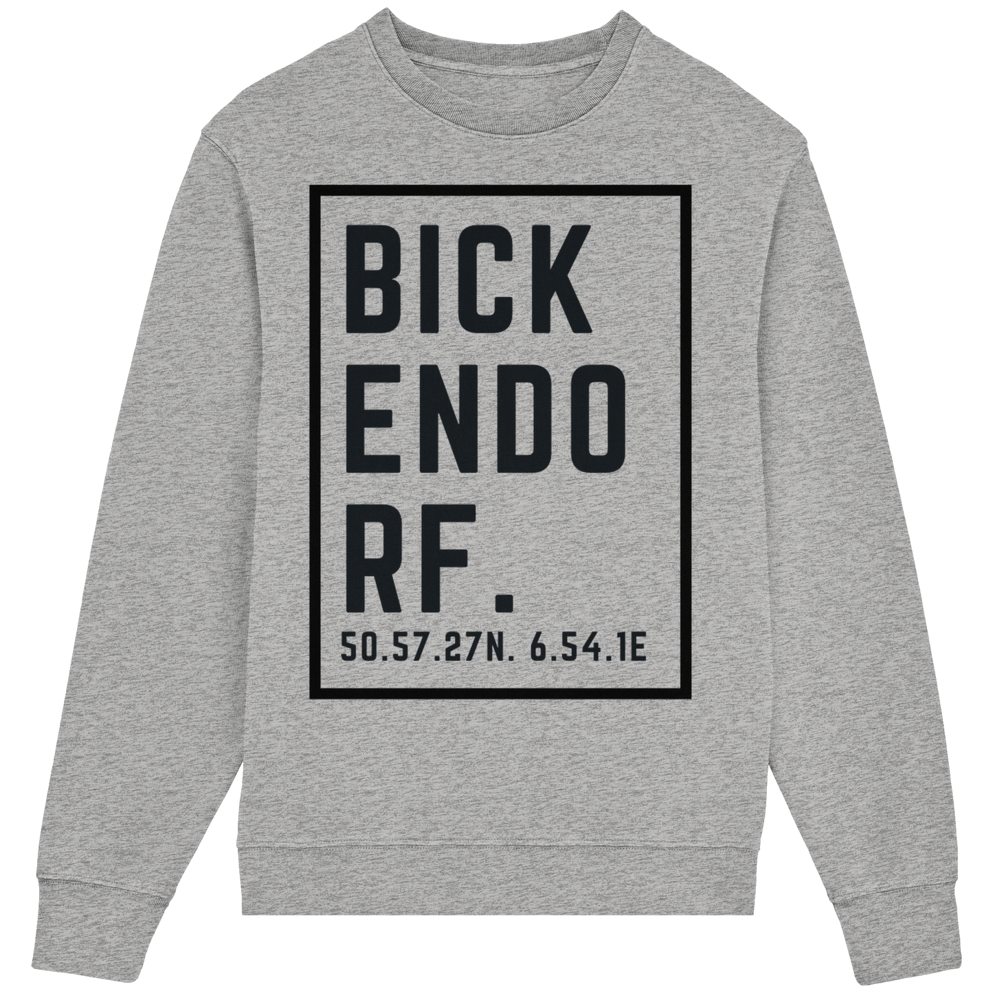 Bickendorf Koordinaten (großer Druck auf der Brust) - Organic Lightweight Sweatshirt