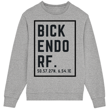 Bickendorf Koordinaten (großer Druck auf der Brust) - Organic Lightweight Sweatshirt