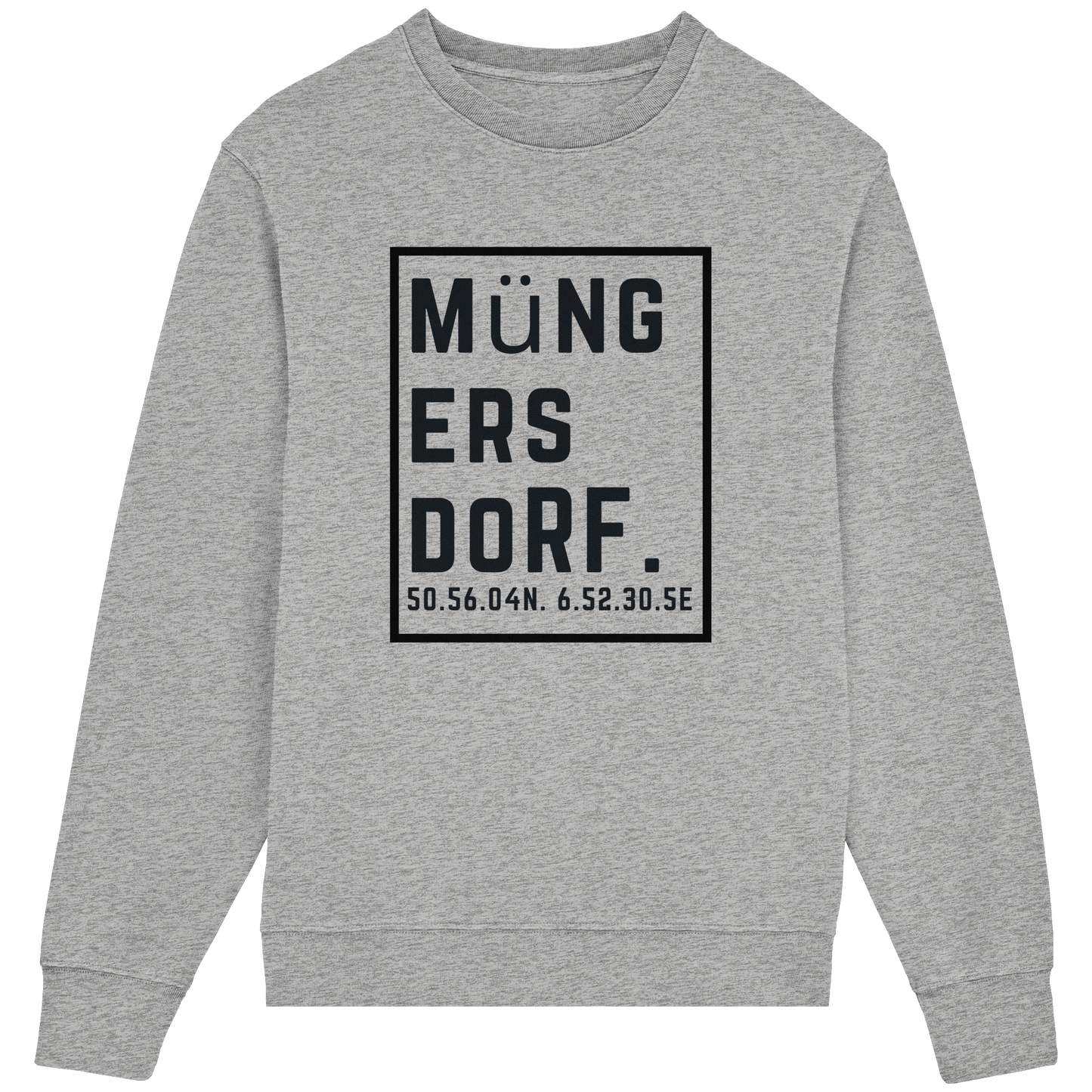 Müngersdorf Koordinaten (großer Druck auf der Brust) - Organic Lightweight Sweatshirt