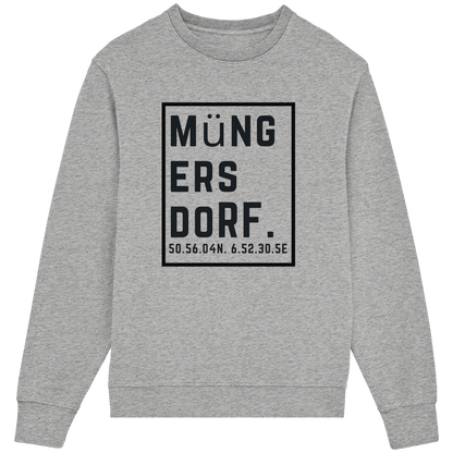 Müngersdorf Koordinaten (großer Druck auf der Brust) - Organic Lightweight Sweatshirt