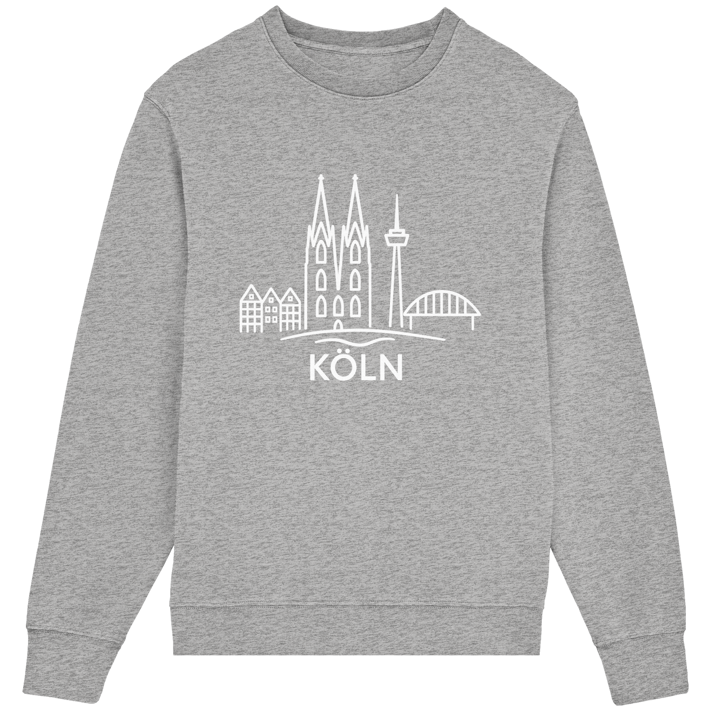 Köln Skyline (großer Druck auf der Brust) - Organic Lightweight Sweatshirt
