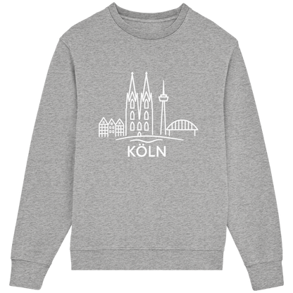 Köln Skyline (großer Druck auf der Brust) - Organic Lightweight Sweatshirt