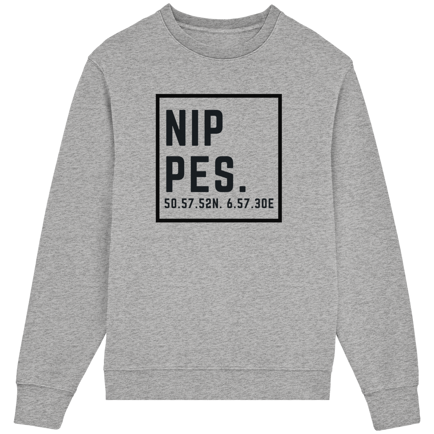 Nippes Koordinaten (großer Druck auf der Brust) - Organic Lightweight Sweatshirt