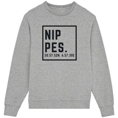 Nippes Koordinaten (großer Druck auf der Brust) - Organic Lightweight Sweatshirt