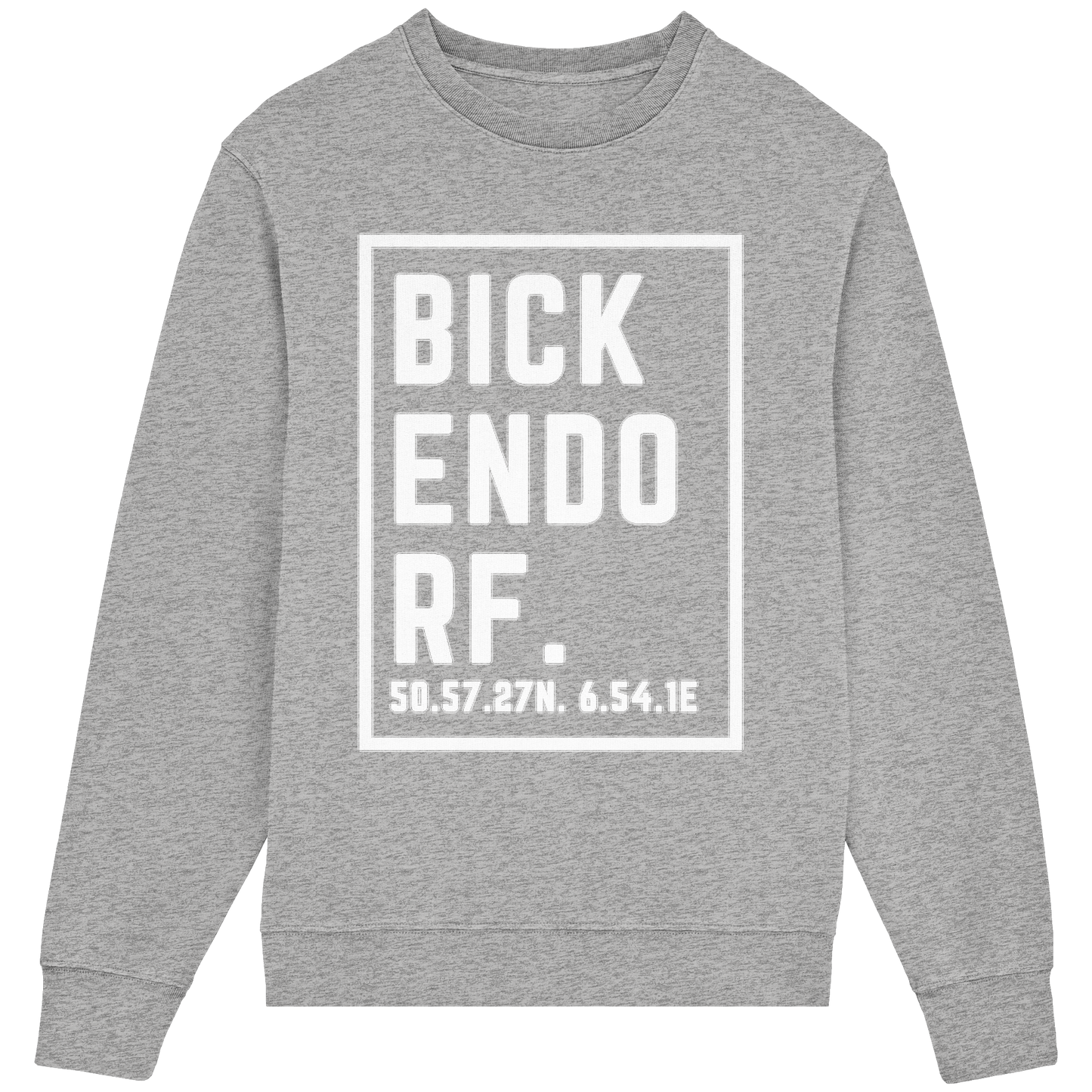 Bickendorf Koordinaten (großer Druck auf der Brust) - Organic Lightweight Sweatshirt