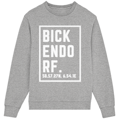 Bickendorf Koordinaten (großer Druck auf der Brust) - Organic Lightweight Sweatshirt