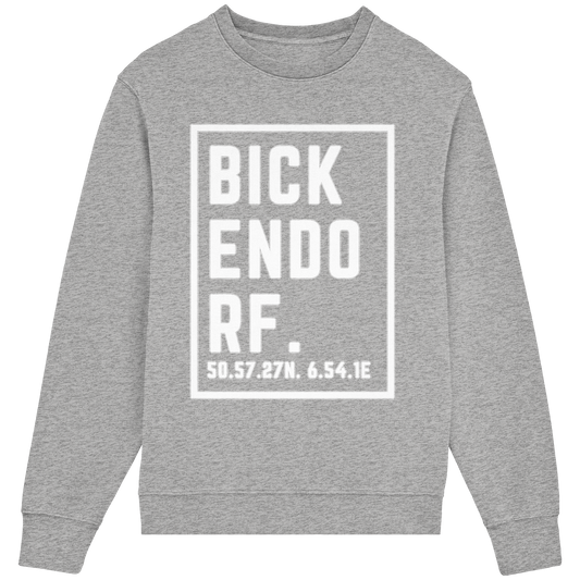 Bickendorf Koordinaten (großer Druck auf der Brust) - Organic Lightweight Sweatshirt