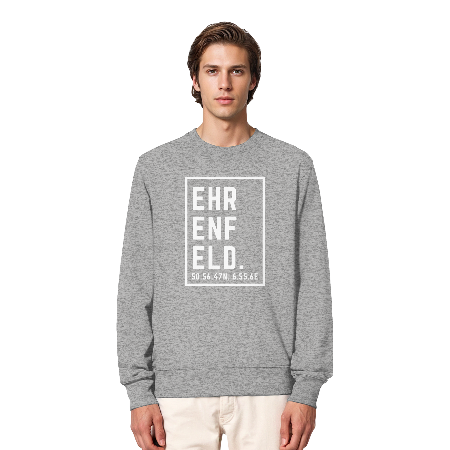 Ehrenfeld Koordinaten (großer Druck auf der Brust) - Organic Lightweight Sweatshirt