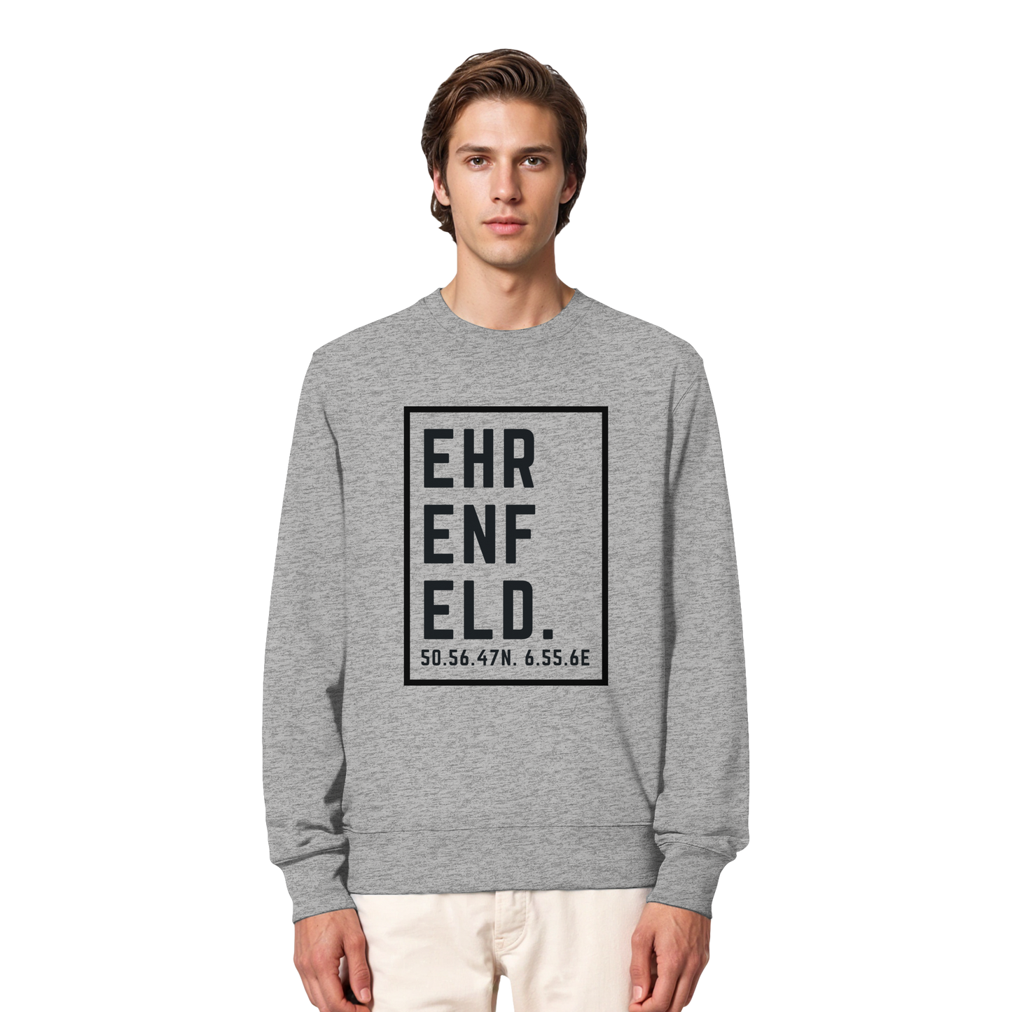Ehrenfeld Koordinaten (großer Druck auf der Brust) - Organic Lightweight Sweatshirt