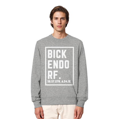 Bickendorf Koordinaten (großer Druck auf der Brust) - Organic Lightweight Sweatshirt