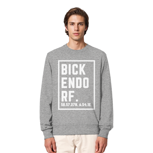 Bickendorf Koordinaten (großer Druck auf der Brust) - Organic Lightweight Sweatshirt