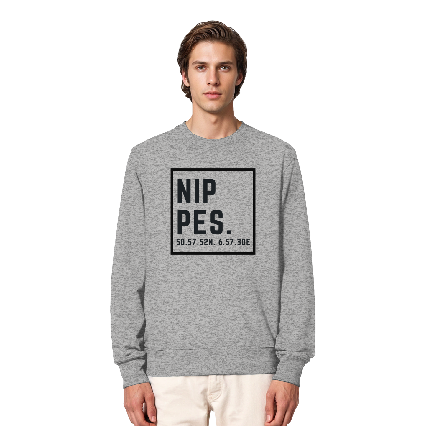 Nippes Koordinaten (großer Druck auf der Brust) - Organic Lightweight Sweatshirt