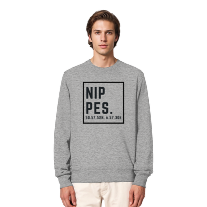Nippes Koordinaten (großer Druck auf der Brust) - Organic Lightweight Sweatshirt
