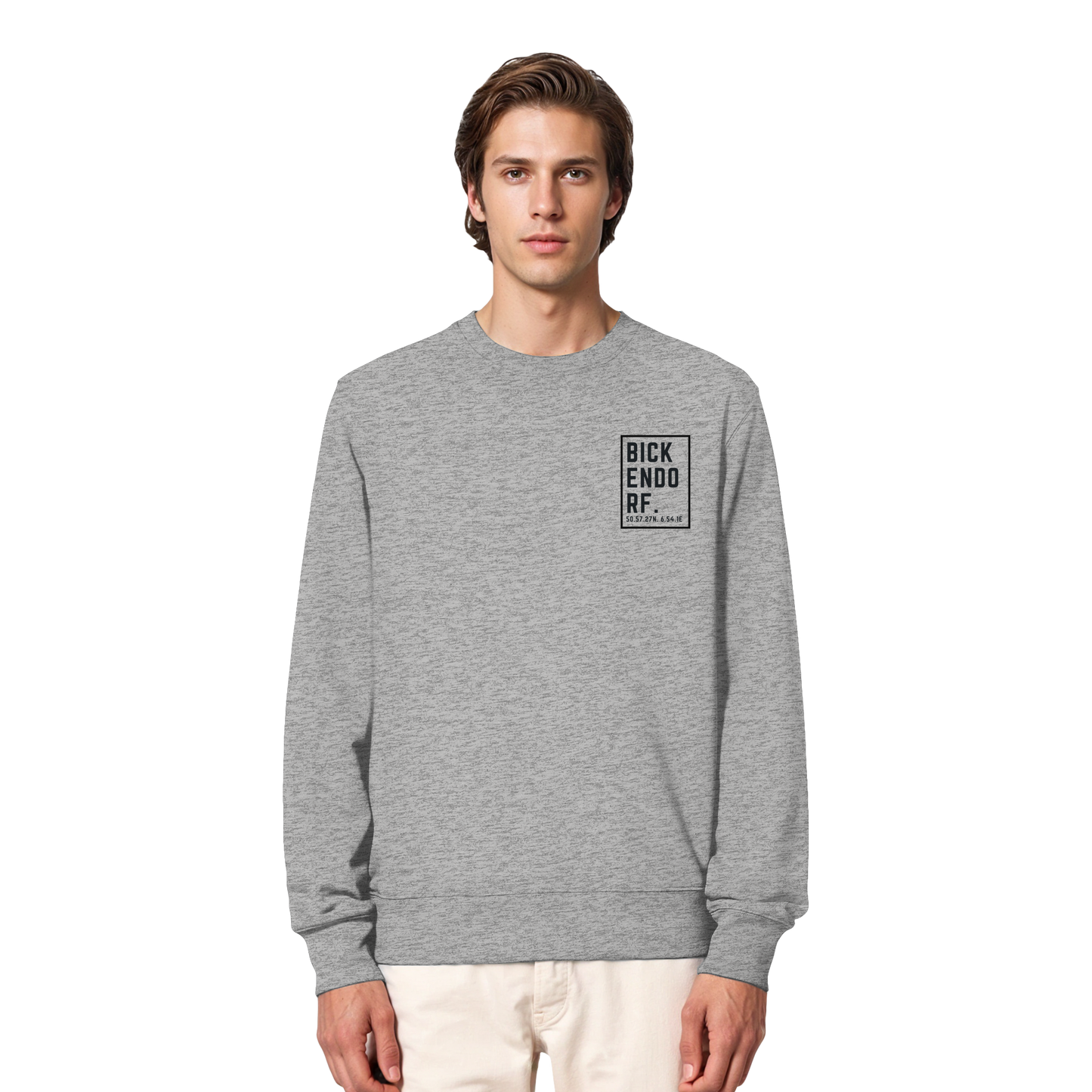 Bickendorf Koordinaten (kleiner Druck auf der Brust) - Organic Lightweight Sweatshirt