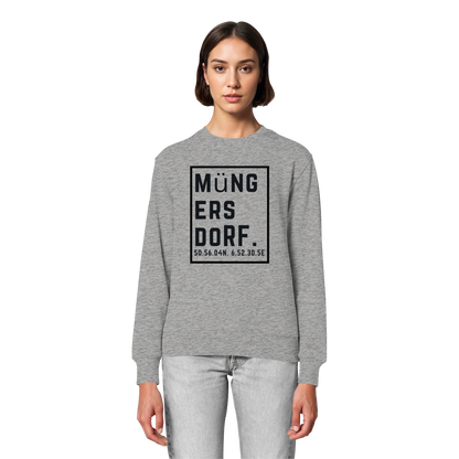 Müngersdorf Koordinaten (großer Druck auf der Brust) - Organic Lightweight Sweatshirt