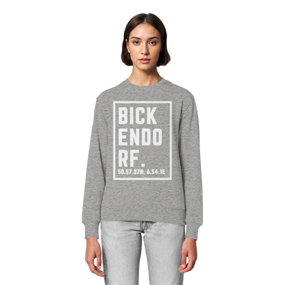 Bickendorf Koordinaten (großer Druck auf der Brust) - Organic Lightweight Sweatshirt