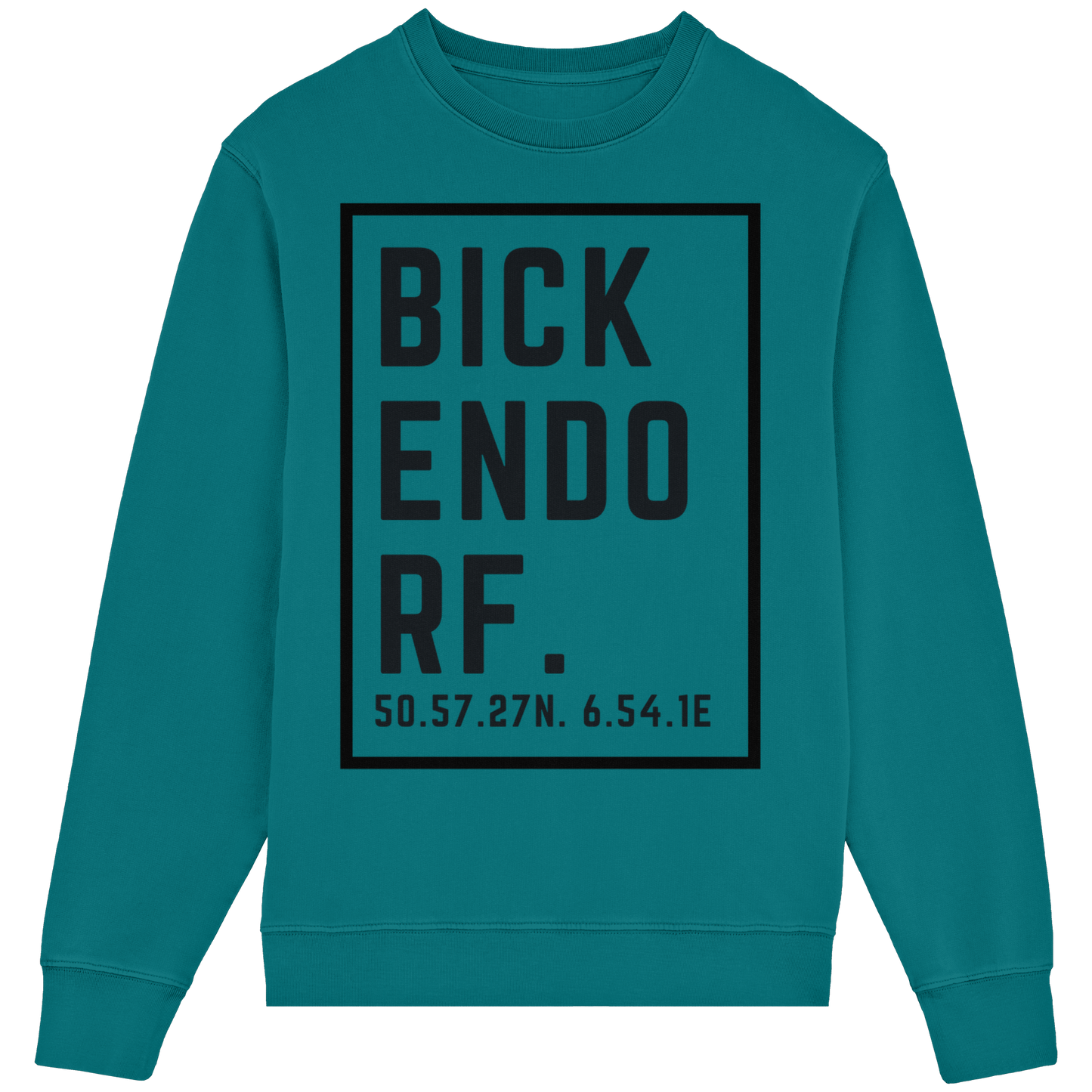 Bickendorf Koordinaten (großer Druck auf der Brust) - Organic Lightweight Sweatshirt