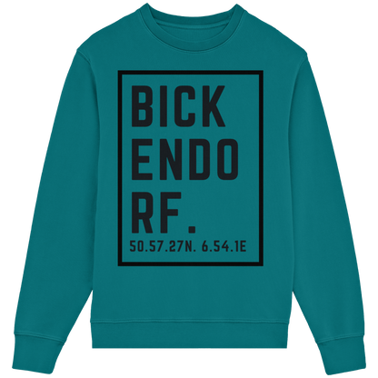 Bickendorf Koordinaten (großer Druck auf der Brust) - Organic Lightweight Sweatshirt