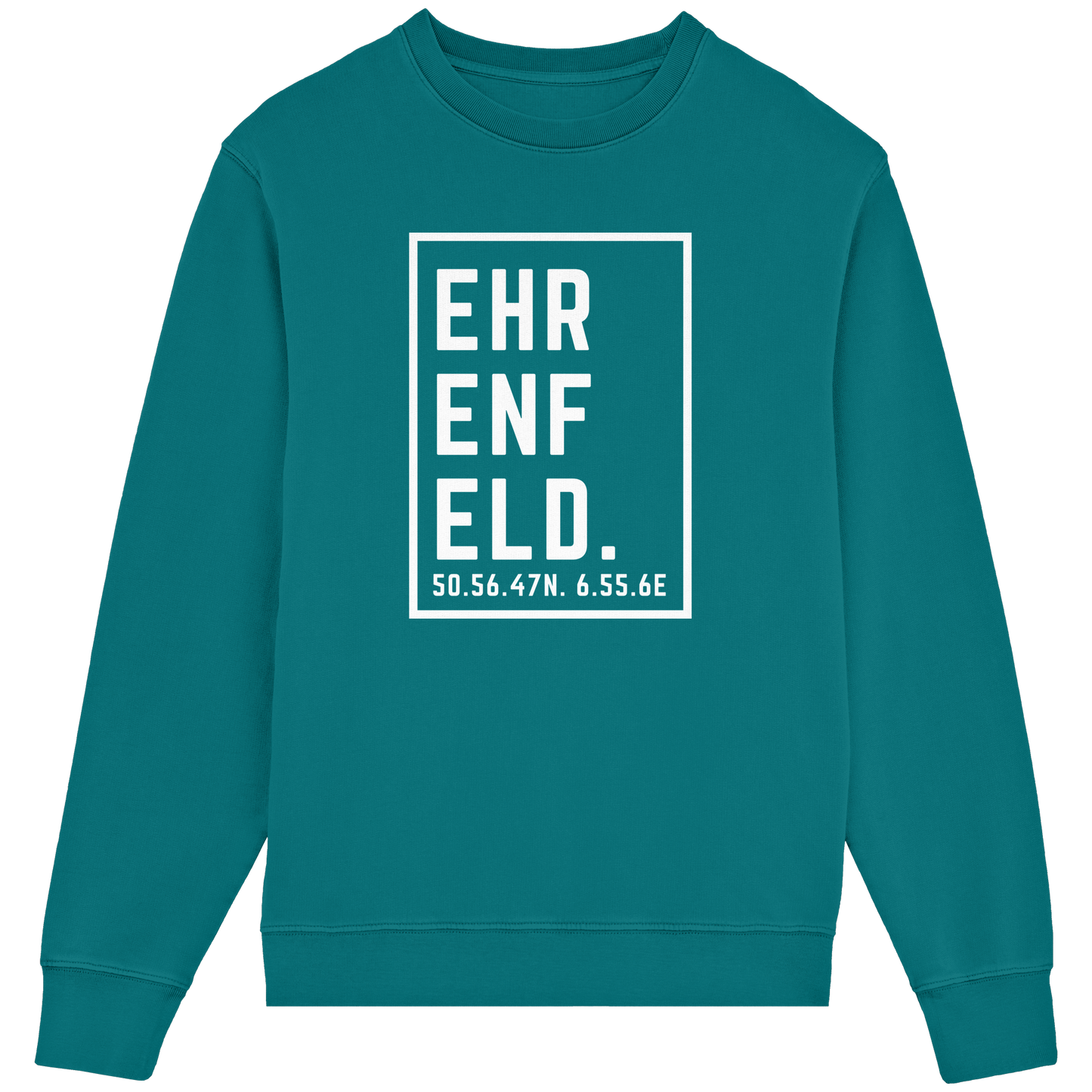 Ehrenfeld Koordinaten (großer Druck auf der Brust) - Organic Lightweight Sweatshirt