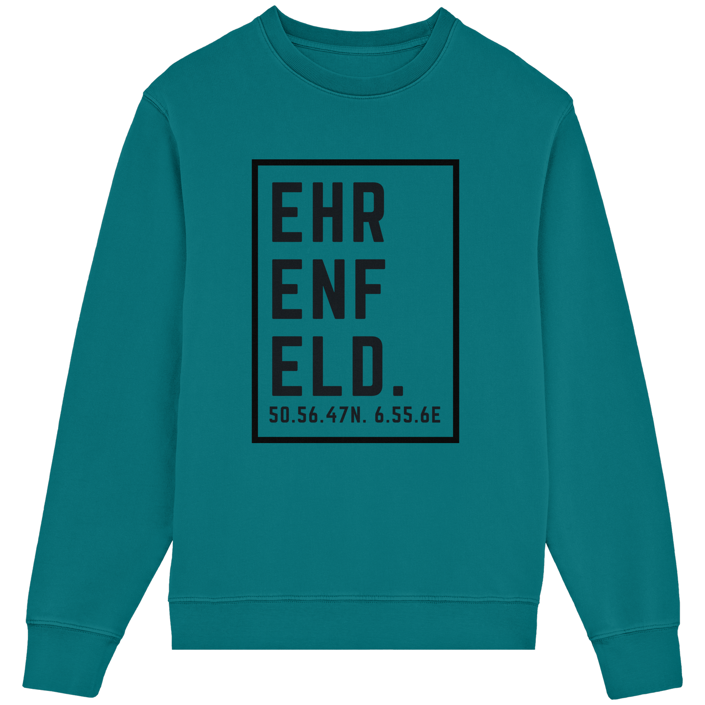 Ehrenfeld Koordinaten (großer Druck auf der Brust) - Organic Lightweight Sweatshirt