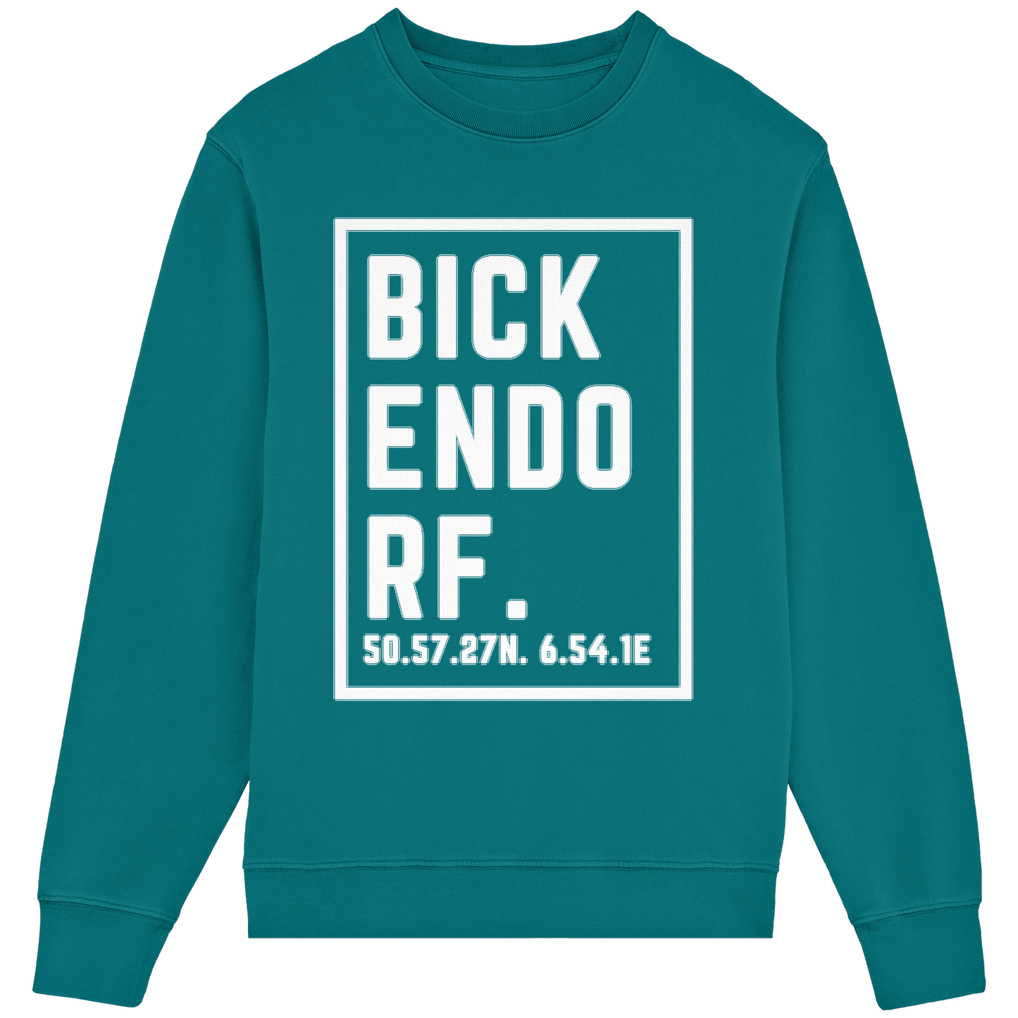 Bickendorf Koordinaten (großer Druck auf der Brust) - Organic Lightweight Sweatshirt