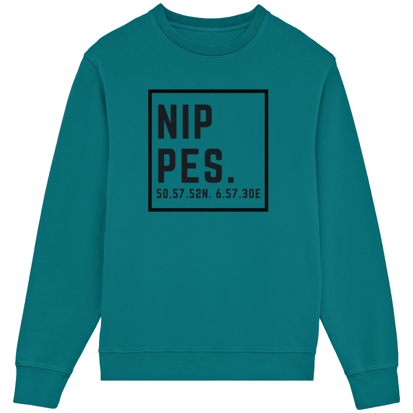 Nippes Koordinaten (großer Druck auf der Brust) - Organic Lightweight Sweatshirt
