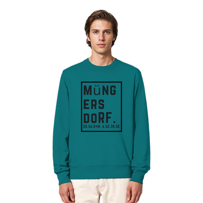 Müngersdorf Koordinaten (großer Druck auf der Brust) - Organic Lightweight Sweatshirt