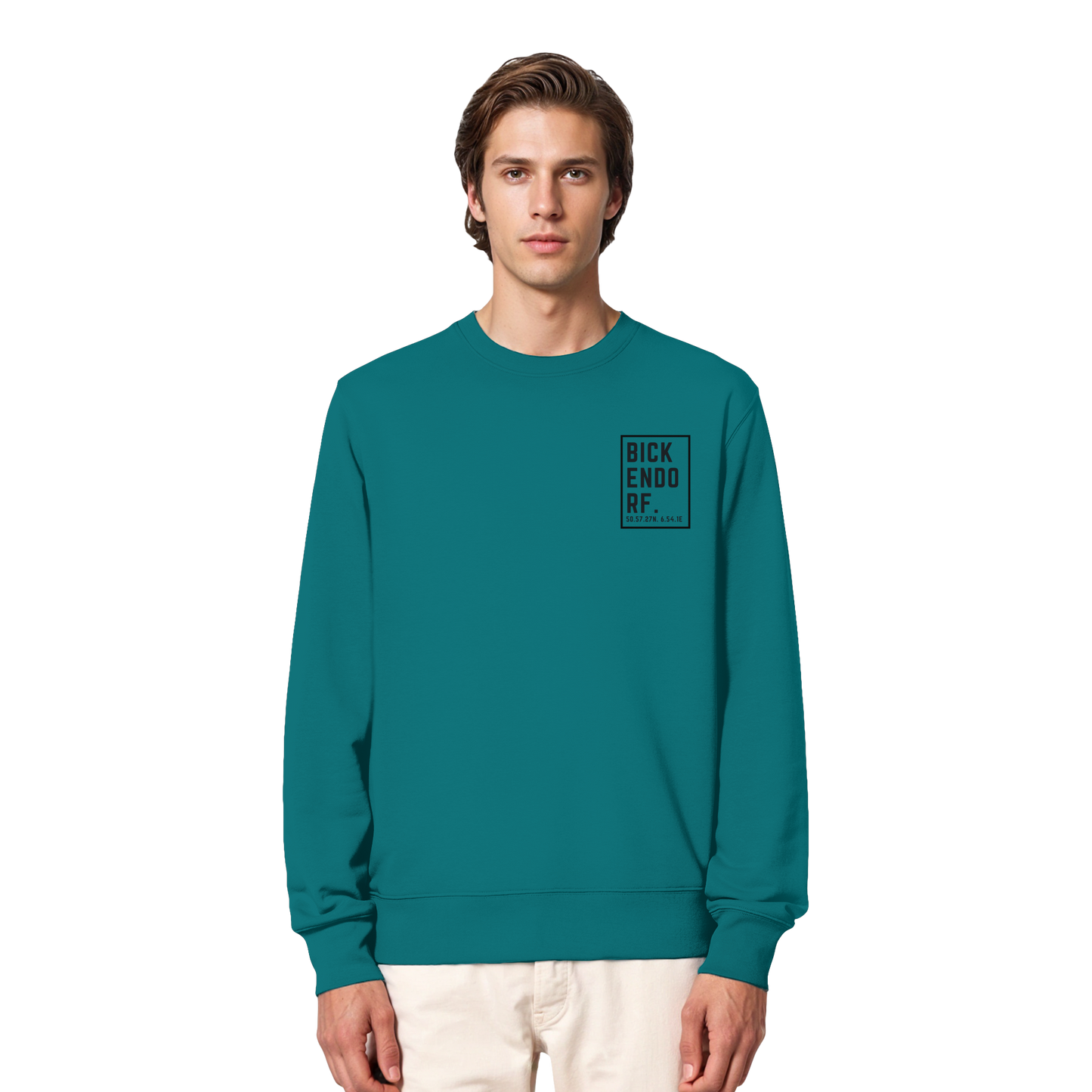 Bickendorf Koordinaten (kleiner Druck auf der Brust) - Organic Lightweight Sweatshirt