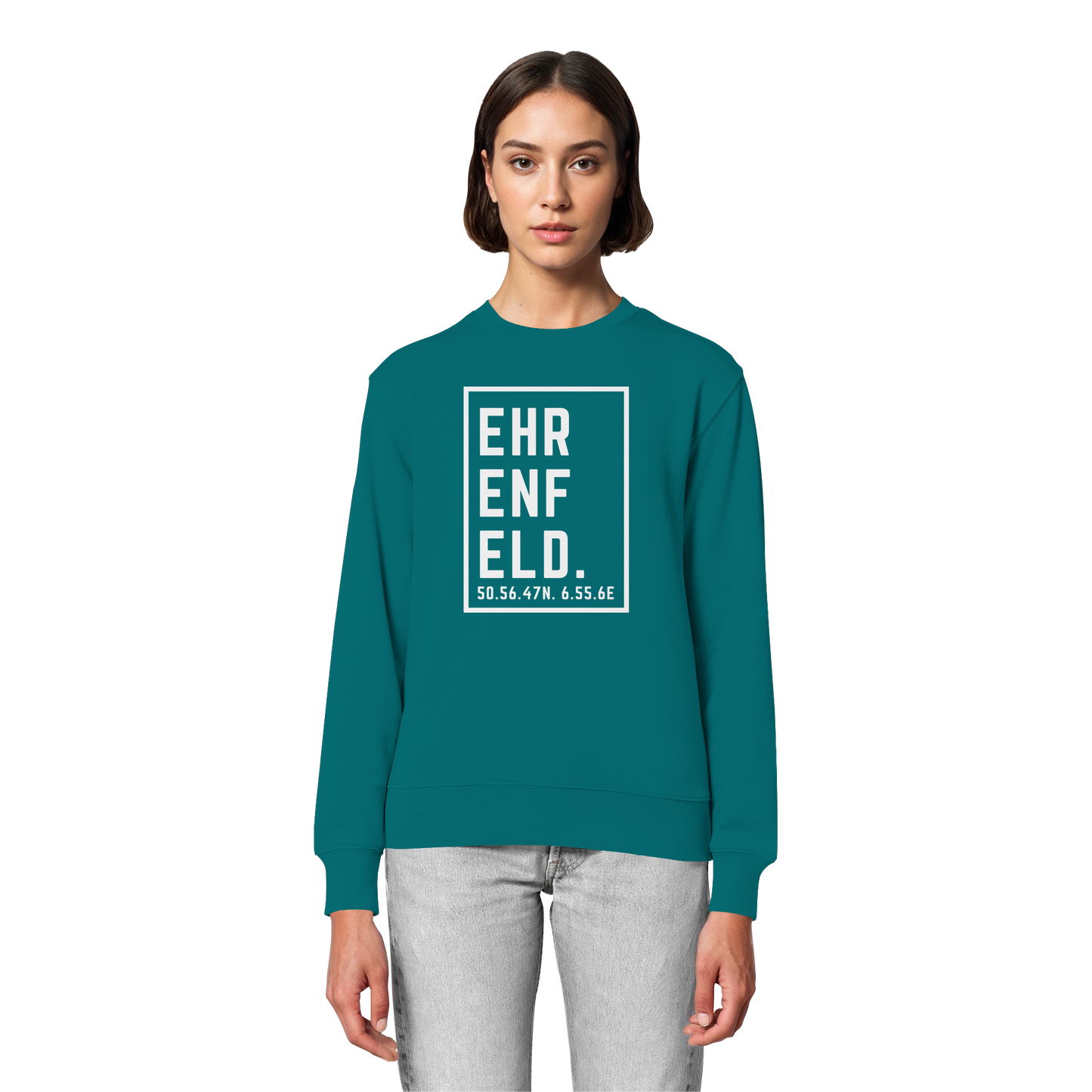 Ehrenfeld Koordinaten (großer Druck auf der Brust) - Organic Lightweight Sweatshirt