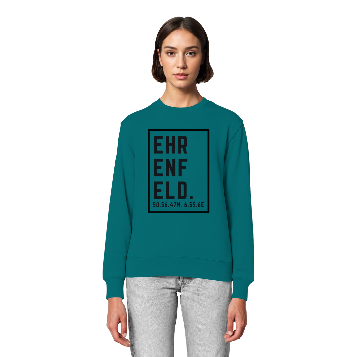 Ehrenfeld Koordinaten (großer Druck auf der Brust) - Organic Lightweight Sweatshirt