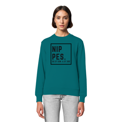 Nippes Koordinaten (großer Druck auf der Brust) - Organic Lightweight Sweatshirt
