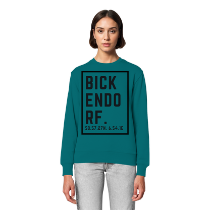 Bickendorf Koordinaten (großer Druck auf der Brust) - Organic Lightweight Sweatshirt