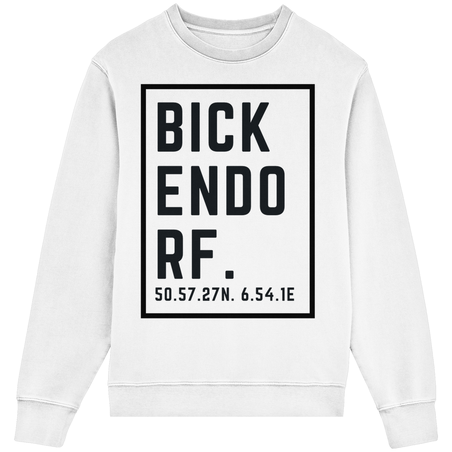 Bickendorf Koordinaten (großer Druck auf der Brust) - Organic Lightweight Sweatshirt