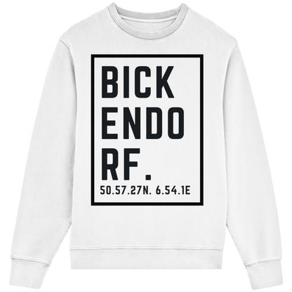 Bickendorf Koordinaten (großer Druck auf der Brust) - Organic Lightweight Sweatshirt