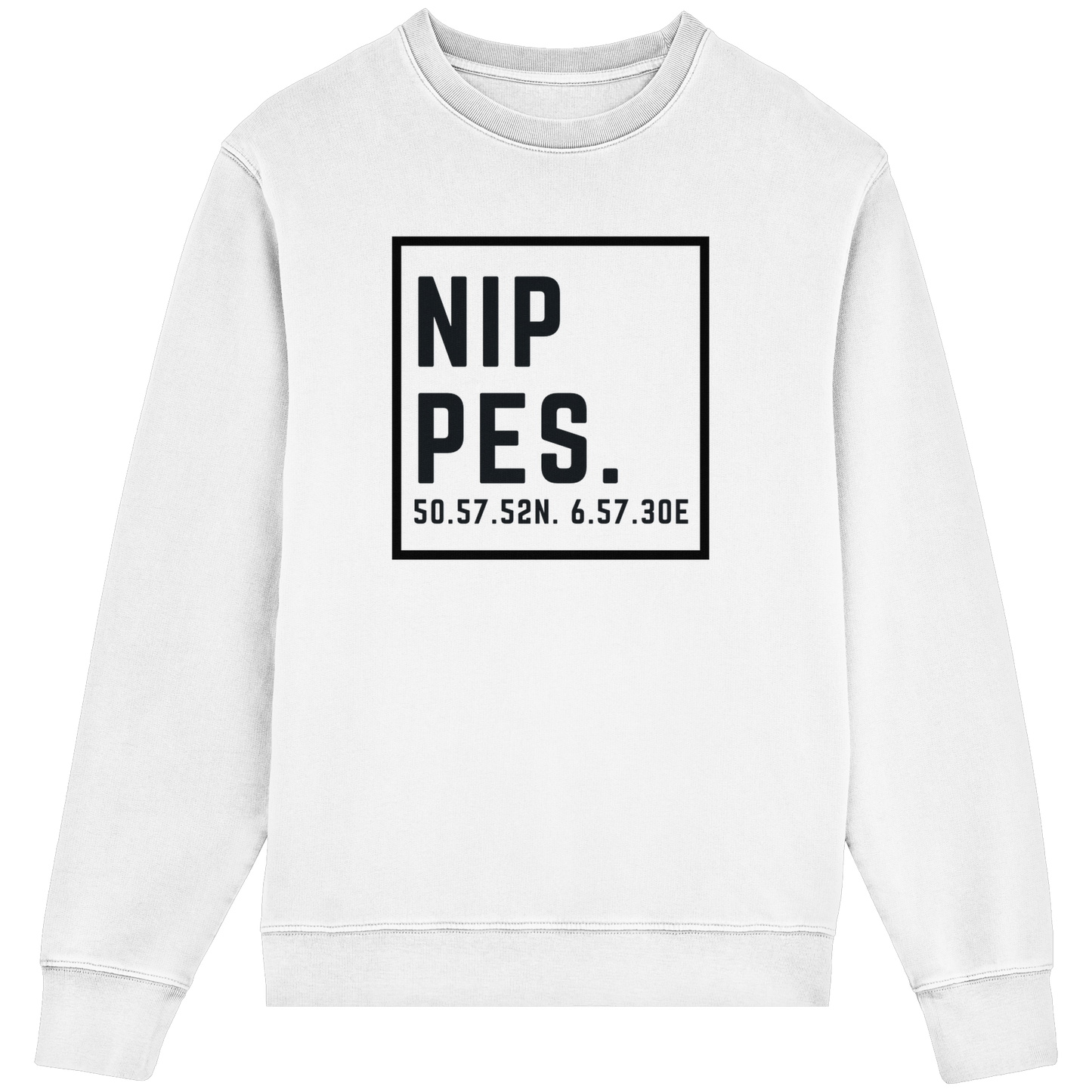 Nippes Koordinaten (großer Druck auf der Brust) - Organic Lightweight Sweatshirt