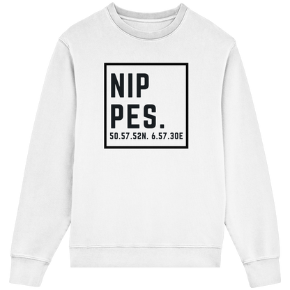 Nippes Koordinaten (großer Druck auf der Brust) - Organic Lightweight Sweatshirt