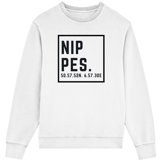 Nippes Koordinaten (großer Druck auf der Brust) - Organic Lightweight Sweatshirt