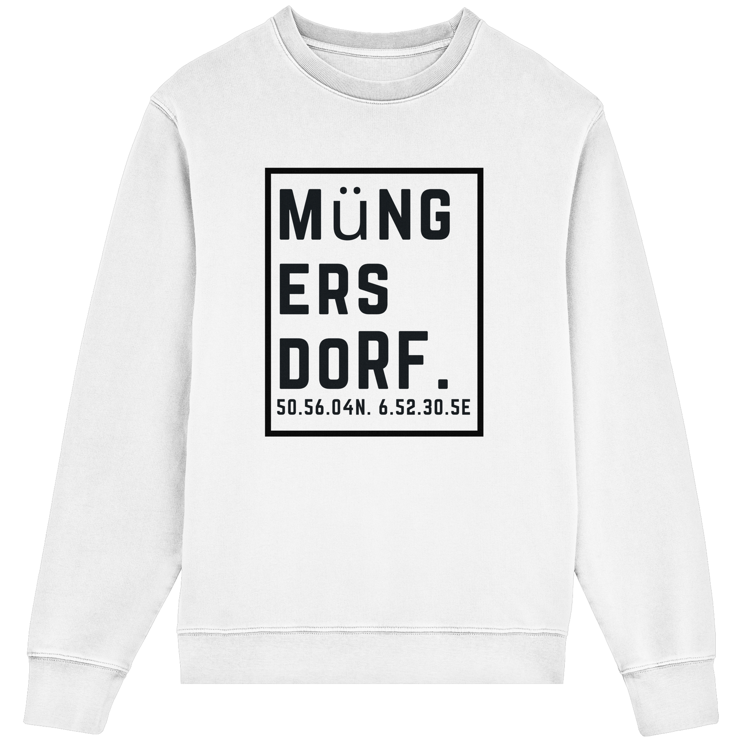 Müngersdorf Koordinaten (großer Druck auf der Brust) - Organic Lightweight Sweatshirt