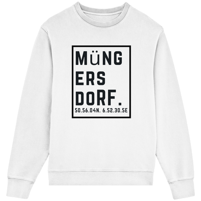 Müngersdorf Koordinaten (großer Druck auf der Brust) - Organic Lightweight Sweatshirt