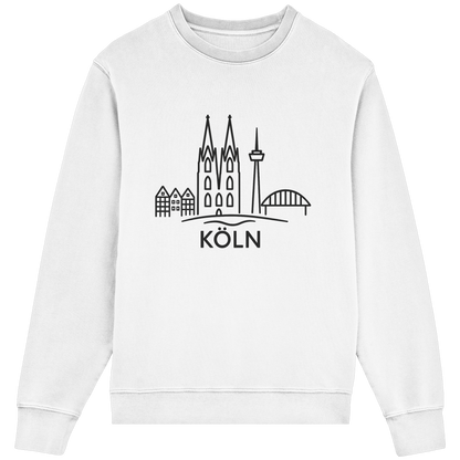 Köln Skyline (großer Druck auf der Brust) - Organic Lightweight Sweatshirt