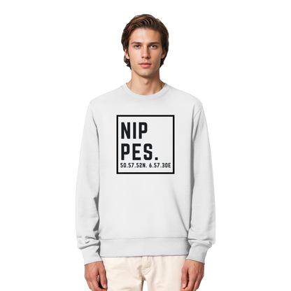 Nippes Koordinaten (großer Druck auf der Brust) - Organic Lightweight Sweatshirt