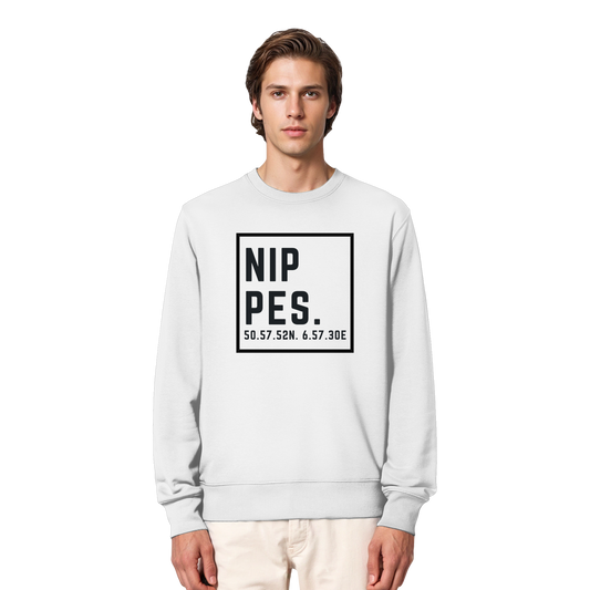 Nippes Koordinaten (großer Druck auf der Brust) - Organic Lightweight Sweatshirt